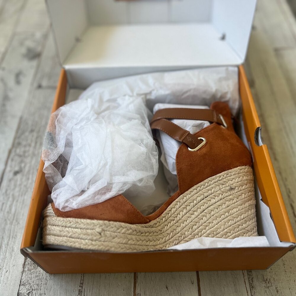 PiePieBuy Women’s Wedge Espadrille Platform Heeled Sandals NIB NEW . Size 9.5 - Picture 4 of 6